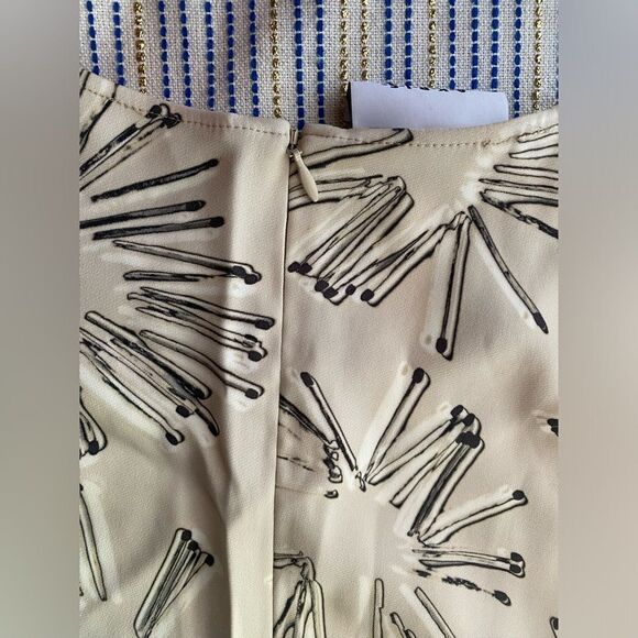 A-K-R-I-S Akris Punto Mini Dress Womens  Size 6 Beige Floral - Picture 12 of 13